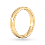 Goldsmiths 4mm Slight Court Heavy Milgrain Centre Wedding Ring In 9 Carat Yellow Gold