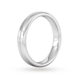 Goldsmiths 4mm Slight Court Extra Heavy Milgrain Centre Wedding Ring In 18 Carat White Gold - Ring Size Q