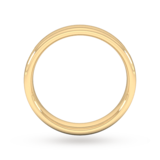 Goldsmiths 4mm Slight Court Heavy Milgrain Centre Wedding Ring In 18 Carat Yellow Gold - Ring Size Q