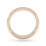 Goldsmiths 4mm Slight Court Standard Milgrain Centre Wedding Ring In 18 Carat Rose Gold