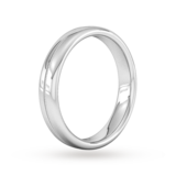 Goldsmiths 4mm Slight Court Extra Heavy Milgrain Centre Wedding Ring In Platinum - Ring Size Q