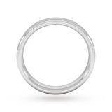 Goldsmiths 4mm Slight Court Extra Heavy Milgrain Centre Wedding Ring In Platinum - Ring Size Q