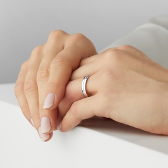 Goldsmiths 4mm Traditional Court Heavy Milgrain Centre Wedding Ring In 18 Carat White Gold Goldsmiths 4mm Traditional Court Heavy Milgrain Centre Wedding Ring In 18 Carat White Gold