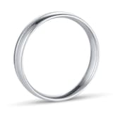 Goldsmiths 4mm Traditional Court Standard Milgrain Centre Wedding Ring In Platinum