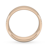 Goldsmiths 7mm D Shape Standard Milgrain Centre Wedding Ring In 18 Carat Rose Gold - Ring Size Q