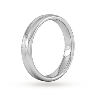 Best Luxury 
4mm Slight Court Standard Grooved Polished Finish Wedding Ring In 950  Palladium