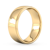 Goldsmiths 8mm Slight Court Extra Heavy Polished Finish With Grooves Wedding Ring In 9 Carat Yellow Gold
