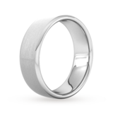Goldsmiths 7mm Slight Court Heavy Matt Finished Wedding Ring In 9 Carat White Gold - Ring Size Q