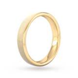 Goldsmiths 4mm Slight Court Extra Heavy Matt Finished Wedding Ring In 9 Carat Yellow Gold - Ring Size Q