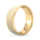 Goldsmiths 8mm Slight Court Extra Heavy Matt Finished Wedding Ring In 9 Carat Yellow Gold - Ring Size Q