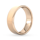 Goldsmiths 7mm Slight Court Standard Matt Finished Wedding Ring In 9 Carat Rose Gold