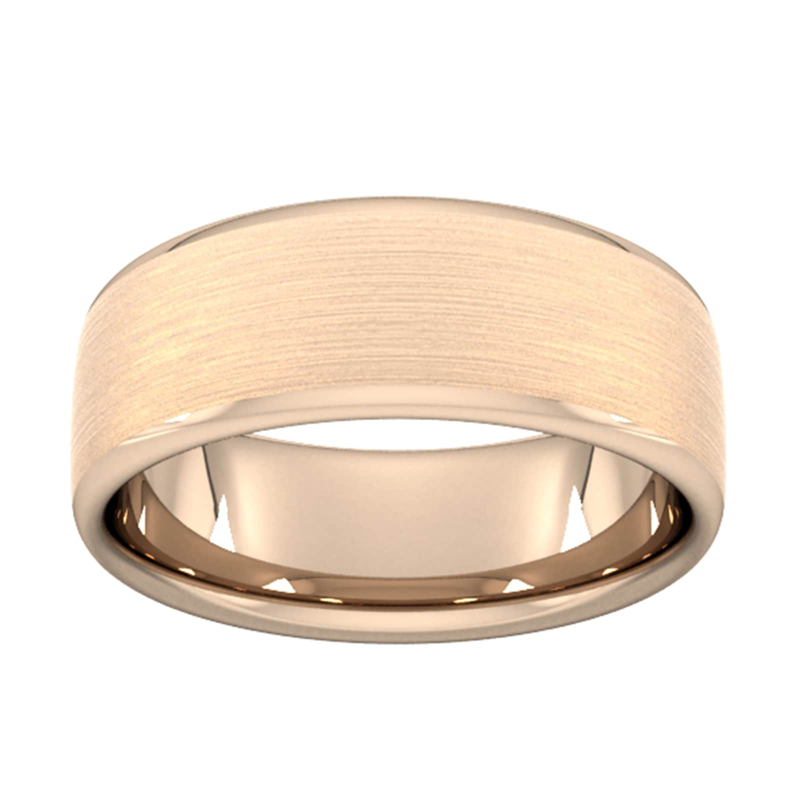 Goldsmiths 8mm Slight Court Heavy Matt Finished Wedding Ring In 9 Carat 