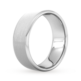 Goldsmiths 8mm Slight Court Extra Heavy Matt Finished Wedding Ring In 18 Carat White Gold - Ring Size Q