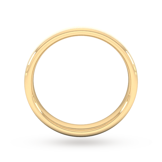 Goldsmiths 4mm Slight Court Standard Matt Finished Wedding Ring In 18 Carat Yellow Gold - Ring Size Q