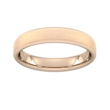Goldsmiths 4mm Slight Court Heavy Matt Finished Wedding Ring In 18 Carat Rose Gold - Ring Size Q