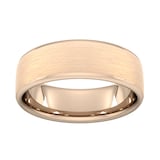 Goldsmiths 7mm Slight Court Extra Heavy Matt Finished Wedding Ring In 18 Carat Rose Gold - Ring Size M