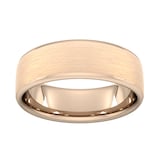 Goldsmiths 7mm Slight Court Extra Heavy Matt Finished Wedding Ring In 18 Carat Rose Gold - Ring Size L