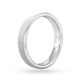Goldsmiths 4mm Slight Court Extra Heavy Matt Finished Wedding Ring In 950  Palladium - Ring Size Z