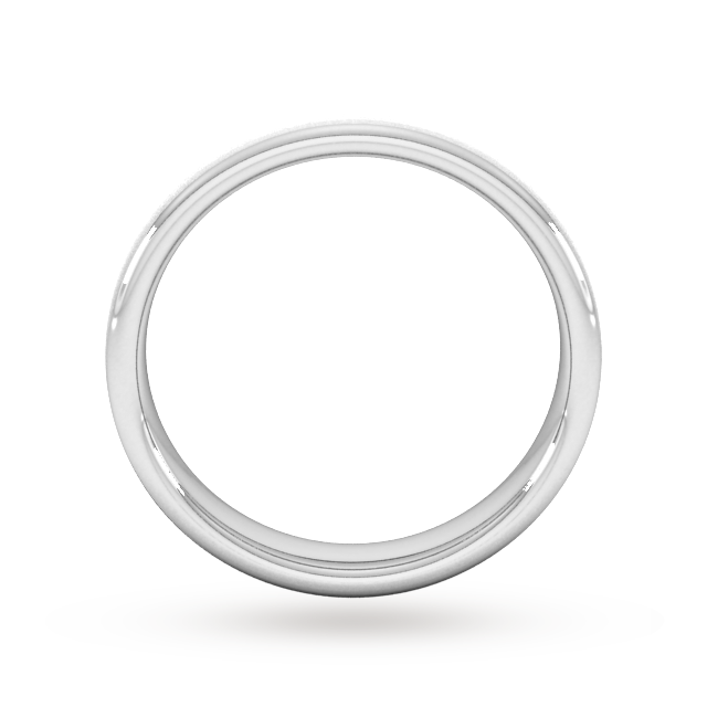 Goldsmiths 4mm Slight Court Extra Heavy Matt Finished Wedding Ring In 950  Palladium - Ring Size Z