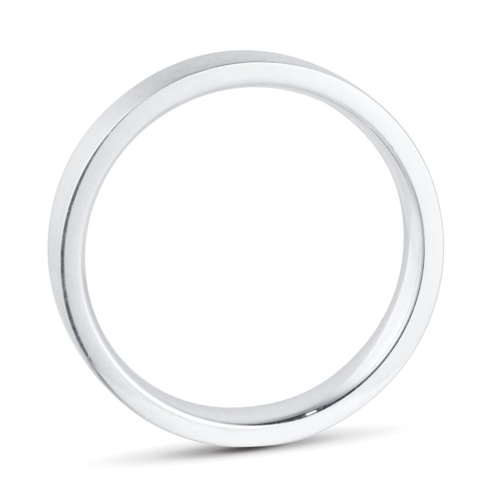 Goldsmiths 4mm Flat Court Heavy Matt Finished Wedding Ring In Platinum