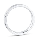 Goldsmiths 4mm Flat Court Heavy Matt Finished Wedding Ring In Platinum