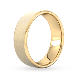 Goldsmiths 7mm Traditional Court Standard Matt Finished Wedding Ring In 9 Carat Yellow Gold