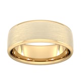 Goldsmiths 8mm Traditional Court Standard Matt Finished Wedding Ring In 9 Carat Yellow Gold