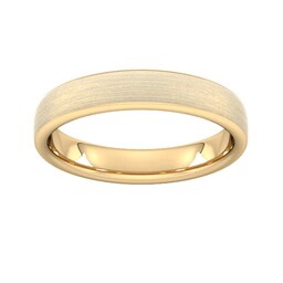 08302817 - 4mm Traditional Court Heavy Matt Finished Wedding Ring In 9 Carat Yellow Gold