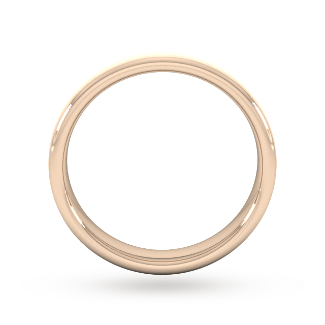 Goldsmiths 4mm Traditional Court Heavy Matt Finished Wedding Ring In 9 Carat Rose Gold
