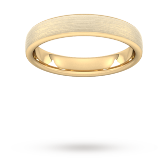 Goldsmiths 4mm Traditional Court Heavy Matt Finished Wedding Ring In 18 Carat Yellow Gold Goldsmiths 4mm Traditional Court Heavy Matt Finished Wedding Ring In 18 Carat Yellow Gold