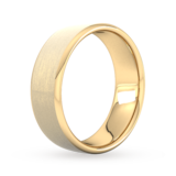 Goldsmiths 7mm Traditional Court Heavy Matt Finished Wedding Ring In 18 Carat Yellow Gold - Ring Size O