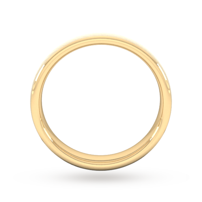 Goldsmiths 4mm D Shape Heavy Matt Finished Wedding Ring In 18 Carat Yellow Gold