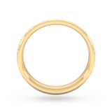 Goldsmiths 4mm D Shape Heavy Matt Finished Wedding Ring In 18 Carat Yellow Gold