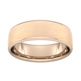 Goldsmiths 7mm D Shape Standard Matt Finished Wedding Ring In 18 Carat Rose Gold