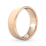 Goldsmiths 7mm D Shape Standard Matt Finished Wedding Ring In 18 Carat Rose Gold