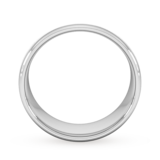 Goldsmiths 8mm D Shape Heavy Matt Finished Wedding Ring In 950  Palladium - Ring Size N