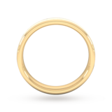 Goldsmiths 4mm Slight Court Extra Heavy Centre Groove With Chamfered Edge Wedding Ring In 9 Carat Yellow Gold - Ring Size R