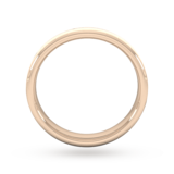 Goldsmiths 4mm Slight Court Standard Centre Groove With Chamfered Edge Wedding Ring In 9 Carat Rose Gold - Ring Size P