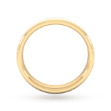 Goldsmiths 4mm Slight Court Heavy Centre Groove With Chamfered Edge Wedding Ring In 18 Carat Yellow Gold - Ring Size K