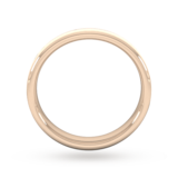Goldsmiths 4mm Slight Court Standard Centre Groove With Chamfered Edge Wedding Ring In 18 Carat Rose Gold - Ring Size P