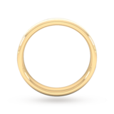 Goldsmiths 4mm Flat Court Heavy Centre Groove With Chamfered Edge Wedding Ring In 18 Carat Yellow Gold - Ring Size Q