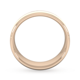 Goldsmiths 7mm Traditional Court Heavy Centre Groove With Chamfered Edge Wedding Ring In 9 Carat Rose Gold