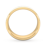 Goldsmiths 7mm Traditional Court Standard Centre Groove With Chamfered Edge Wedding Ring In 18 Carat Yellow Gold - Ring Size Q