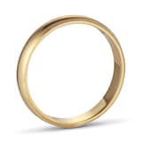 Goldsmiths 4mm D Shape Standard Centre Groove With Chamfered Edge Wedding Ring In 9 Carat Yellow Gold - Ring Size Y