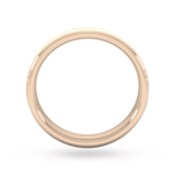 Goldsmiths 4mm D Shape Standard Centre Groove With Chamfered Edge Wedding Ring In 9 Carat Rose Gold