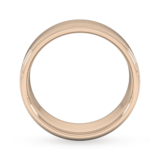 Goldsmiths 7mm Slight Court Extra Heavy Milgrain Edge Wedding Ring In 18 Carat Rose Gold - Ring Size O