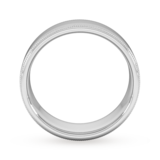 Goldsmiths 7mm Traditional Court Standard Milgrain Edge Wedding Ring In Platinum - Ring Size P