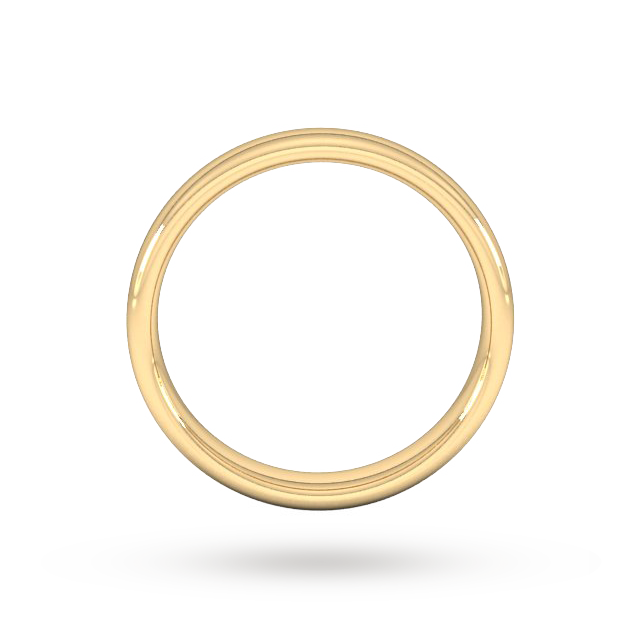 Goldsmiths 7mm D Shape Standard Milgrain Edge Wedding Ring In 9 Carat Yellow Gold - Ring Size Y