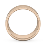 Goldsmiths 8mm D Shape Standard Milgrain Edge Wedding Ring In 9 Carat Rose Gold