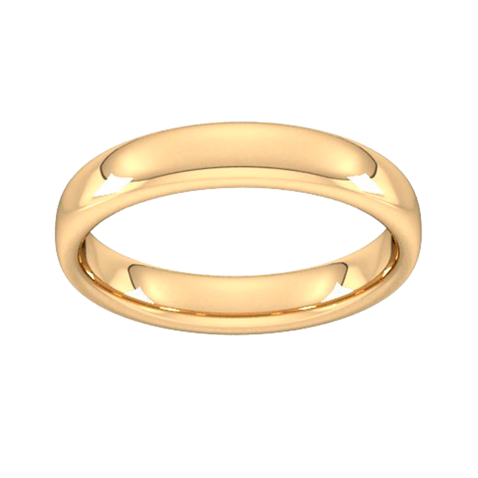 7mm D Shape Standard Milgrain Edge Wedding Ring In 18 Carat Yellow Gold - Ring Size U